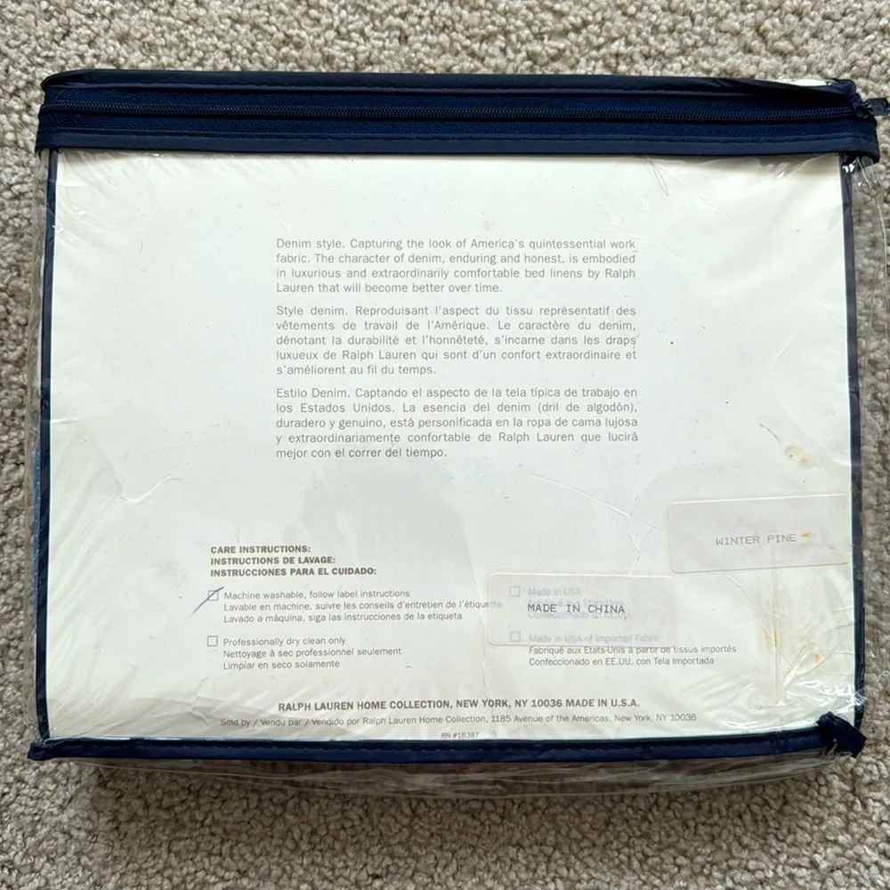 NWT Ralph Lauren One Pillow Sham in Winter Pine